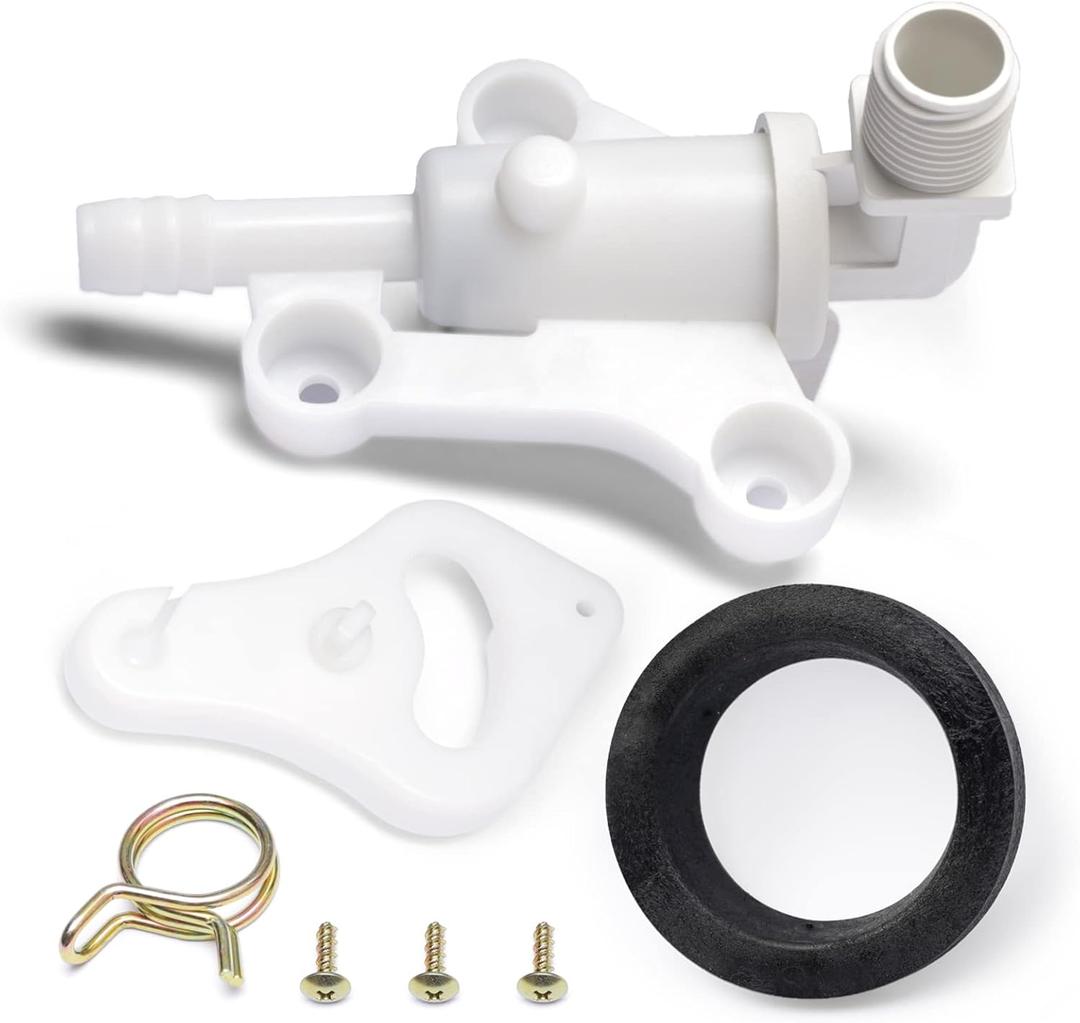 34100 Toilet Water Assembly Valve Kit Compatible with Thetford Aqua-Magic RV Camper Toilets Style Lite and Style Plus Parts