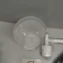 DLLT Floor Lamp Tall for Room: White Standing Lamp with Frosted Glass Lampshade for Living Room - Modern Bright Lamp for Bedroom - Industrial Corner Floor Lamps for Office 8W Led Bulb Included, White+Frosted Glass Shade