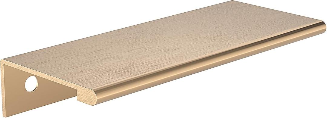 Richelieu Hardware BP989880CHBRZ Lincoln Collection 3 1/8-inch (80 mm) Center-to-Center Brushed Champagne Bronze Modern Cabinet and Drawer Edge Pull Handle for Kitchen, Bathroom, and Furniture