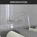 BWE Kitchen Faucet Wall Mount Commercial Sink Faucet Kitchen Utility Laundry 8 Swivel Spout 2 Dual Handle Restaurant Chrome Mixer Tap