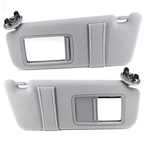 FEXON Pair Sun Visor Left Driver Right Passenger Side Compatible with 2007 2008 2009 2010 2011 Toyota Camry Hybrid Without Sunroof and Light (Gray)