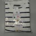 MEROKEETY Women's Long Sleeve Striped Sweater Dress Button Crewneck Fall Bodycon Formal Mini Dresses (White, XL)