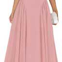 ZESICA Womens 2026 Summer Sleeveless Square Neck Sundress Casual Long Flowy A Line Beach Vacation Maxi Dresses (XL, Greypink)