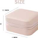 KElofoN Travel jewelry case Travel jewelry box Travel Jewelry Organizer Small box Gift for Girls Women with Mirror(Pink)