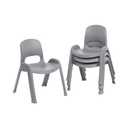 ECR4Kids SitRight Chair, Classroom Seating, Grey, 4-Pack