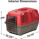 MidWest Homes for Pets Spree Travel Carrier Hard-Sided Dog & Cat Carrier, Small Pet Travel Crate with Handle, Ventilated Design, Easy Assembly, 22-Inch, Green