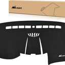Nilight Dash Cover for Ford Edge 2015-2024, Custom Fit Suede Dashboard Mat Non‑Slip Sunshade Glare Protector Interior Accessories Black
