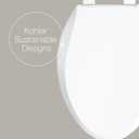 KOHLER K-35585 Cachet Recycled Plastic, Readylatch, Quiet-Close, Soft Close Round Toilet Seat