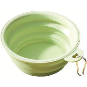 Dog Bowls for Travel,Portable Collapsible Silicone Pet Food Water Bowl,BPA Free Dishwasher Safe Foldable with 1 Carabiner Camping, Hiking Backpacking, Beach