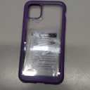 Diaclara Compatible with iPhone 11 Case, Full Body Rugged with Built-in Touch Sensitive Anti-Scratch Screen Protector, Soft TPU Bumper Case Clear Compatible with iPhone 11 6.1" (Purple and Clear)