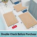 Arotive Memory Foam Bathroom Rug Mat 30x20, Ultra Soft and Absorbent Bath Mat, Machine Wash Dry, Comfortable Bath Rug Carpet for Bathroom Floor, Tub and Shower, Beige