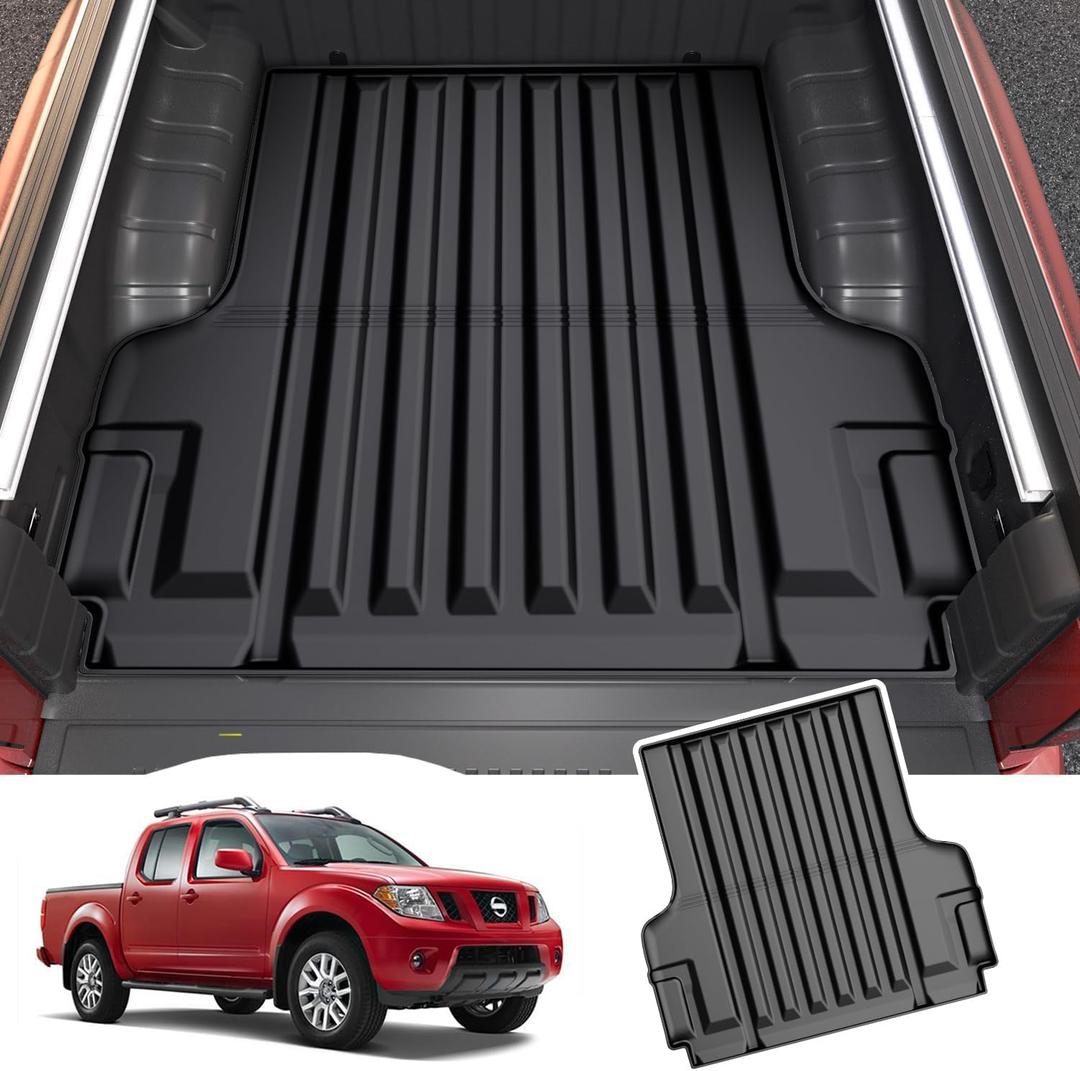AOMSAZTO Truck Bed Mat Compatible with 2022 2023 2024 2025 Nissan Frontier Crew Cab Short 5FT Bed Mat Frontier Bed Liner TPE All Weather Truck Bed Liner Short Bed Liner 2025 Frontier Accessories (Bed Mat for Nissan Frontier 2022-2025)