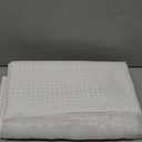 Furlinic Stall Shower Curtain No Hook with Snap in Liner,Waffle Weave Waterproof Bathroom Curtains with See Through Top Window & Weighted Magnets,White,36x72 Inch