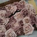 MACTING Artificial Flower Roses Real Touch Fake Flowers with Stem 30PCS Foam Roses for DIY Wedding Bouquet Table Centerpieces Party Holiday Home Spring Valentines Day Decorations(Warm Taupe Nude)