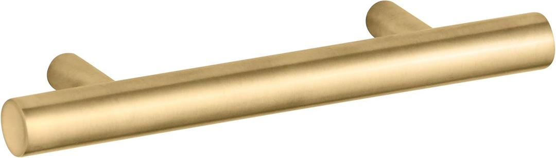 Purist 3 Inch Center to Center Bar Cabinet Pull (Vibrant Brushed Moderne Brass)