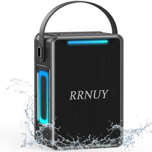 Portable Bluetooth Speaker 60W IPX6 Waterproof Wireless Speakers with Deep Bass, TWS Pairing, DSP Stereo Sound, Led Light, Big Powerful Loud Outdoor Boombox for Home Party Camping Beach