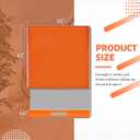 MAONAME Decorative Tray, Orange Serving Tray with Handles, Coffee Table Tray, Square Plastic Tray for Ottoman, Bathroom, Kitchen, 13"x13"x1.57"