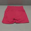 DHSO High Waisted Biker Shorts for Women-5" Tummy Control Fitness Athletic Workout Running Yoga Gym Shorts (Small-Medium, Rose Red)