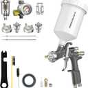 InoKraft D1 LVLP Air Spray Gun Premium Kit, Easy to Use, Paint Gun for Cars & House DIY Painting, 1.3/1.5/1.7mm Nozzles, with Paint Sprayer Accessories (LVLP Spray Gun Premium Kit)