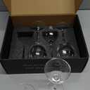 Nick and Nora Cocktail Glasses, 5.8Oz Hand Blown Martini Glasses Set of 4, 100% Lead-Free Crystal Coupe Glassware, Small Cocktail Glasses for Manhattan, Cosmopolitan, Espresso with Gift Box