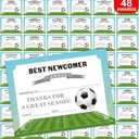 Motipuns 48pcs Soccer Award Certificates End of Season Soccer Team Awards Sports Ceremony Paper Achievement Certificates School Student Reward Teacher Class Motivation Supply 8.5x11inch