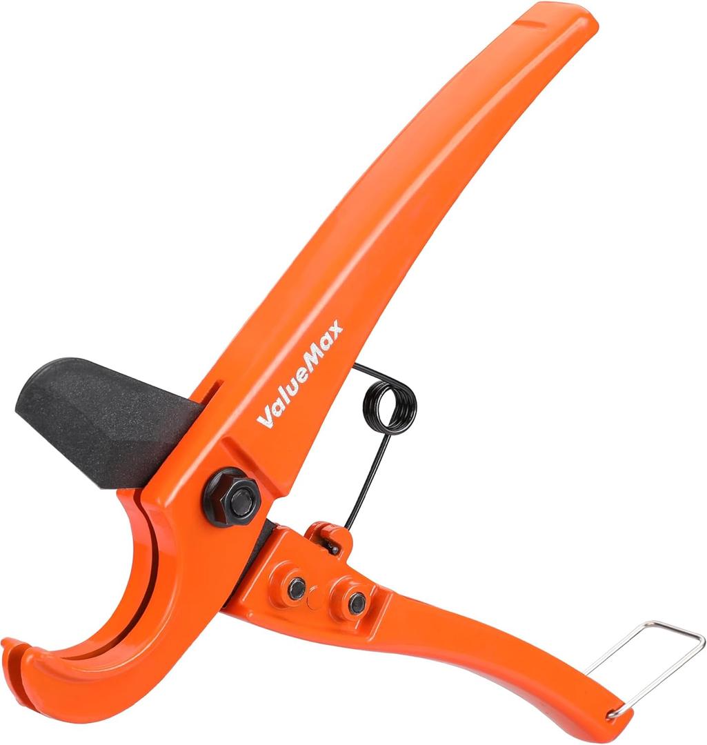 ValueMax PEX Cutter with Sharp Blade, Hose Cutter with 1/8"-1" Cutting Capacity, Tubing Cutter for PEX, PPR, PE, PP and Rubber Hoses, Suitable for Home and Plumbing Repairs