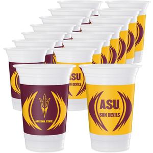Westrick Arizona State Sun Devils 16oz PlasticCups, 16 Pack  Officially Licensed Arizona State University Disposable Party Cups with Logo  Tailgating, Game Day, Graduation Parties & Fan Celebrations