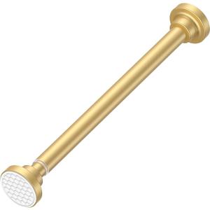 AIZESI Gold Shower Curtain Rod, Adjustable 42-74 Inch Shower Rod, 1" Diameter Tension Shower Curtain Rod No Drilling, Anti-Slip, Anti-Rust