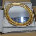 Beeveer 4 Pcs Vintage Gold Mirrors Set Decorative Hanging Wall Decor for Wedding Gallery Bedroom Bathroom Antique Jewelry Dresser Organizer Mirrored Tray Victorian Decor (Classic,Gold)