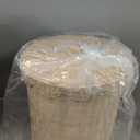 Woven Rattan Storage Basket with Lid, Round Laundry Hamper with Metal Frame, One Size