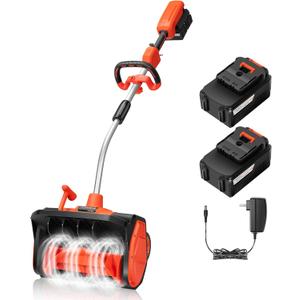 VIVOHOME 17Inches Cordless Snow Shovel 40V, Battery Powered Electric Snow Blower with Adjustable Front Handle and 3 Adjustable Throwing Directions, 4.0Ah Battery and Charger Included,Orange