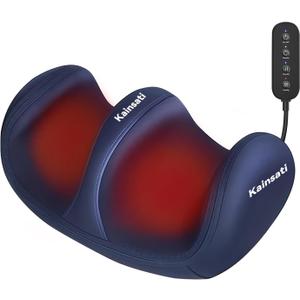 Foot and Calf Massager with Heat, Shiatsu Kneading Foot Massager for Pain Relief, Deep Tissue Massager Machine with Massage Roller, Wired Remote, Gifts for Mom Dad
