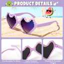 24 Pack Heart Sunglasses Bulk for Kids Women, Heart Shaped Glasses with Greeting Card, Colorful Fun Sunglasses for Bachelorette Summer Beach Party Favors Kids Classroom Exchange School Gifts