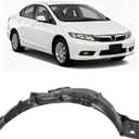 ALMULOO Front Fender Liner Inner Panel Compatible with 2012-2015 Honda Civic GX SE Replacement for HO1248143 HO1249143 74101TR0A50 74151TR0A50 Wheel Liner Splash Shields Guard