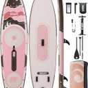 11'6"*35" Extra Wide Inflatable Stand Up Paddle Board, 450lb Capacity SUP with Center Fin for Beginners, Includes Adjustable Paddle, Pump, Backpack & Non-Slip Deck for Camping, RV & Adventure