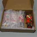 Thyle 4 Pcs Christmas Resin Figurines Table Decoration Christmas Carols Collectible Figurines Xmas Resin Table Centerpieces Xmas Carolers Tabletop Decor for Indoor Home Shelf Sitters Decor