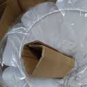 Large Pleated Empire Lamp Shade, White Linen Fabric Box Replacement Lampshade, 5.9" Top x 18.5" Bottom x 11" Slant, Spider Fitter Shade for Table Lamps, Floor Lamps, 1 Pack