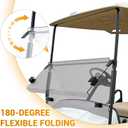 Golf Cart Windshield, Fold Down and Anti-UV Windshield Kit for 1995-2013 EZGO TXT/DCS/PDS Golf Cart, 40.6" W X 33" H, Tinted/Clear