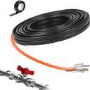 6FT Heat Tape for Water Pipes Roof & Gutter Snow De-Icing Heat Cable 6 feet 5 Watts Per Foot, Water Line Heat Tape Keeps Water Flowing at -40F 5W/FT, 120V (6FT)
