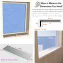 White Window Sill Protector 48 inch Wide, 6 inch Deep Waterproof PVC Window Sills Cover Board, Cuttable Windows Replacement Plate for Decor