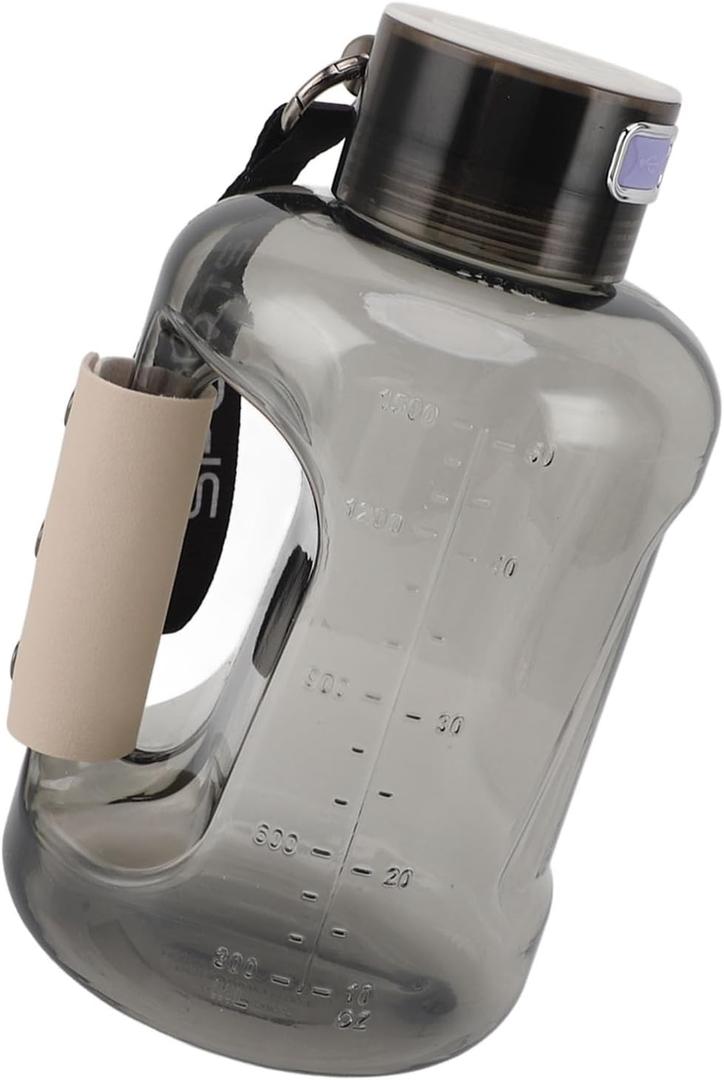 Hydrogen Water Bottle, 1.5L Portable Hydrogen Water Bottle Generator with SPE PEM Technology, Hydrogen Water Ionizer Machine for Home Office Travel (Ash Black)