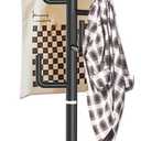 LOZABEE Modern Metal Coat Rack Stand with Natural Marble Base, Heavy Duty Coat Rack Freestanding with 8 Hooks, Black Cactus Standing Coat Racks for Bag, Jacket, Entryway Office (Black Cactus)