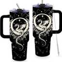 Dragon Gifts for Men Women, 40oz Tumbler with Handle for Dad Husband Boyfriend, Dragon Lover Gift for Birthday Christmas Thanksgiving Day