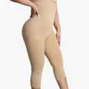 Shapewear Leggings for Women Tummy Control High Waisted Capri Body Shaper Butt Lift Thigh Slimmer, XL