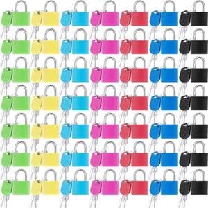 Yulejo 49 Pcs Small Locks with Keys for Luggage Mini Padlocks Suitcase Locks Multicolor Metal Travel Padlocks for School Gym Classroom Schoolbag Backpack Diary