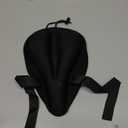 Bike Seat Cushion, Comfortable Bicycle Saddle Cover for Indoor and Outdoor Cycling, Padded Gel Cover for Exercise, Mountain & Road Bikes, Universal Fit for Peloton & Stationary Bikes (Black-S)