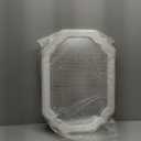 Rustic Oval Mirrors for Wall Decor 17 X 23 Inch, Handmade Distressed White Vintage Mirror for Bathroom Bedroom, Hanging Farmhouse Decorative Wood Wall Mirror, Horizontal or Vertical