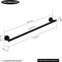 GERZWY Bathroom Towel Bar 30" Stainless Steel Towel Bar Matte Black Contemporary Style Wall Mount for Bath Kitchen AG1101C75-BK