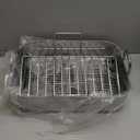 Stainless Steel Roasting Pan, 17*13 Inch Turkey Roaster with Rack - Deep Broiling Pan & V-shaped Rack & Flat Rack, Non-toxic & Heavy Duty, Great for Thanksgiving Christmas Roast Chicken Meat Lasagna