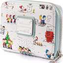 Loungefly Peanuts Happy Holidays All Over Print Zip around Wallet